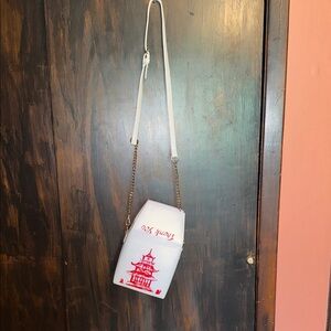 White Takeout Box Crossbody Bag
